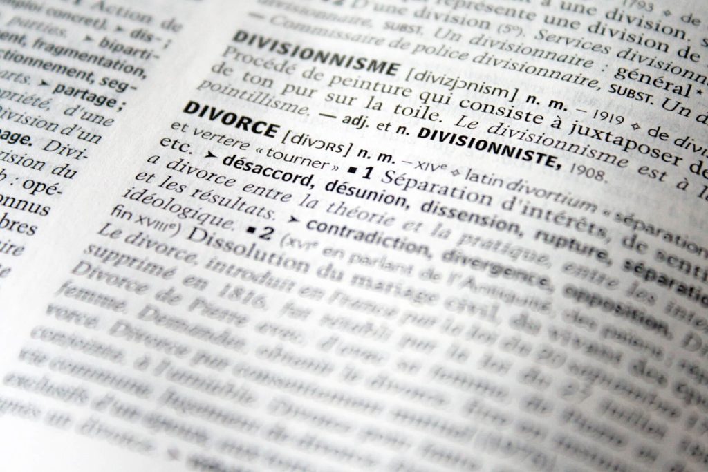 definition of divorce in a lexicon